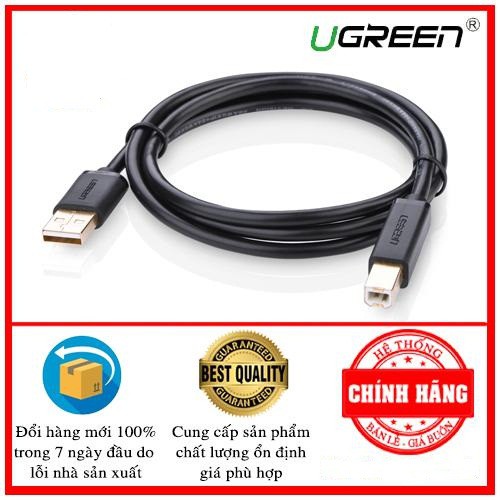 [Mã 252ELSALE hoàn 7% đơn 300K] Cáp nối máy in 15m chính hãng Ugreen 10362 chuẩn USB 2.0 cao cấp
