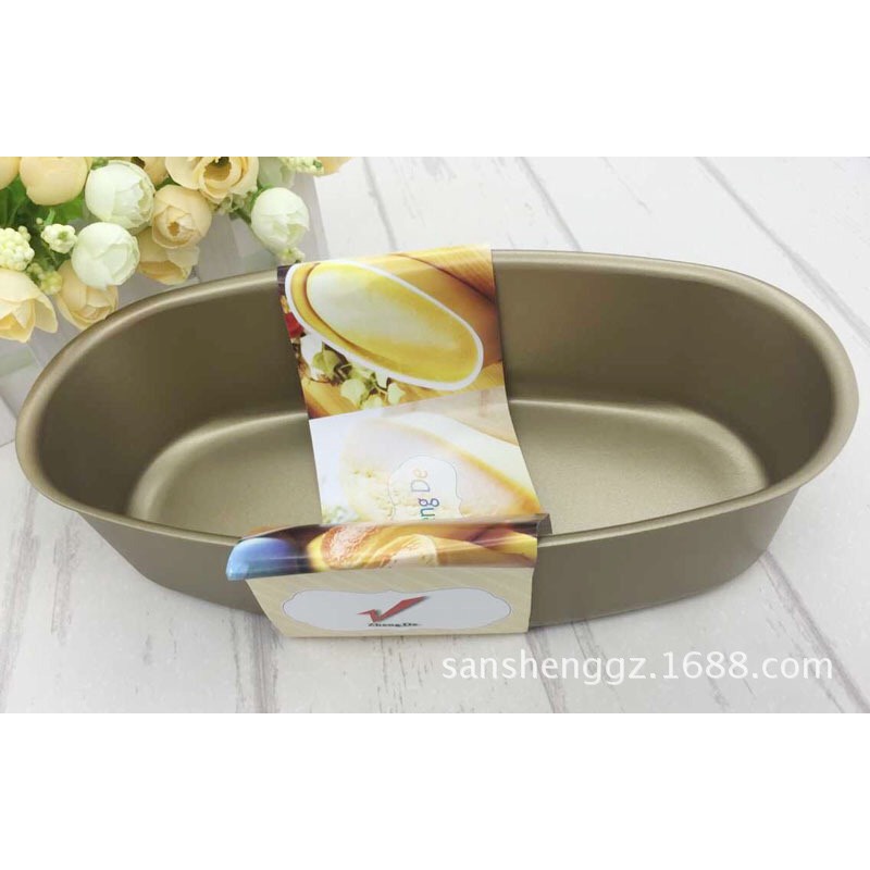 Khuôn bánh mì hoa cúc, Khuôn Oval D08 chống dính màu vàng