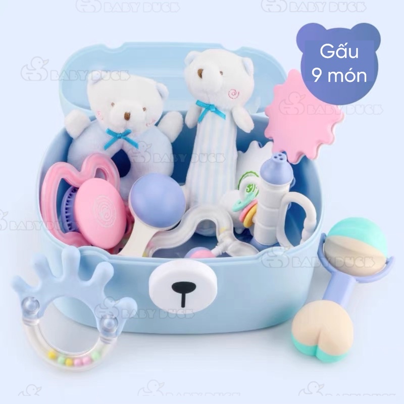 Set đồ chơi sơ sinh 9 món Goryeo Baby Hàn Quốc, đồ chơi súc sắc, đồ chơi lục lạc cho bé