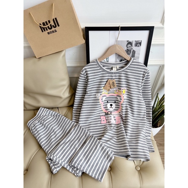 Bộ nỉ da cá dư Muji