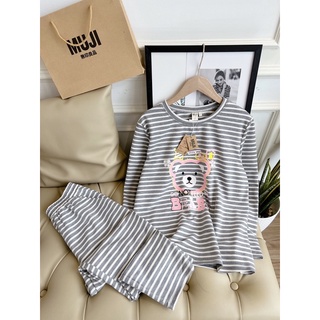 bộ nỉ da cá dư Muji