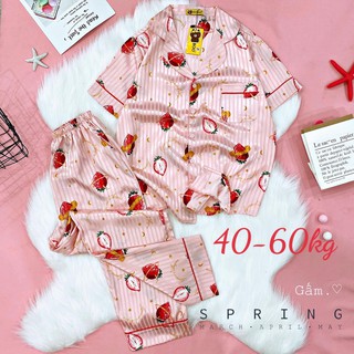 Đồ bộ Gấm tay ngắn quần dài 40_58kg