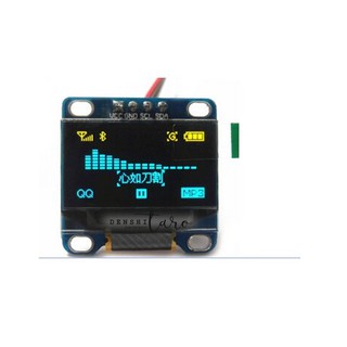 Denshitaro màn hình oled 0.96 2 màu xanh vàng giao tiếp i2c d00-101