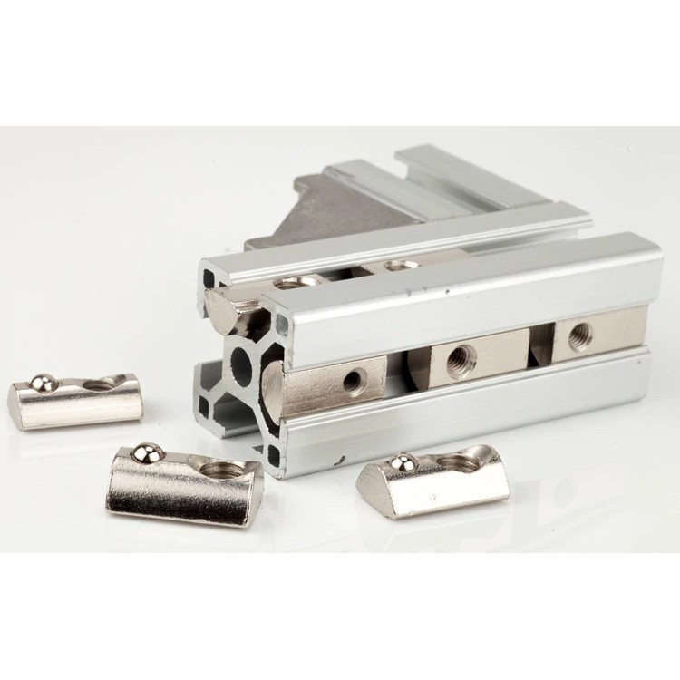 Con trượt nhôm định hình có bi hãm