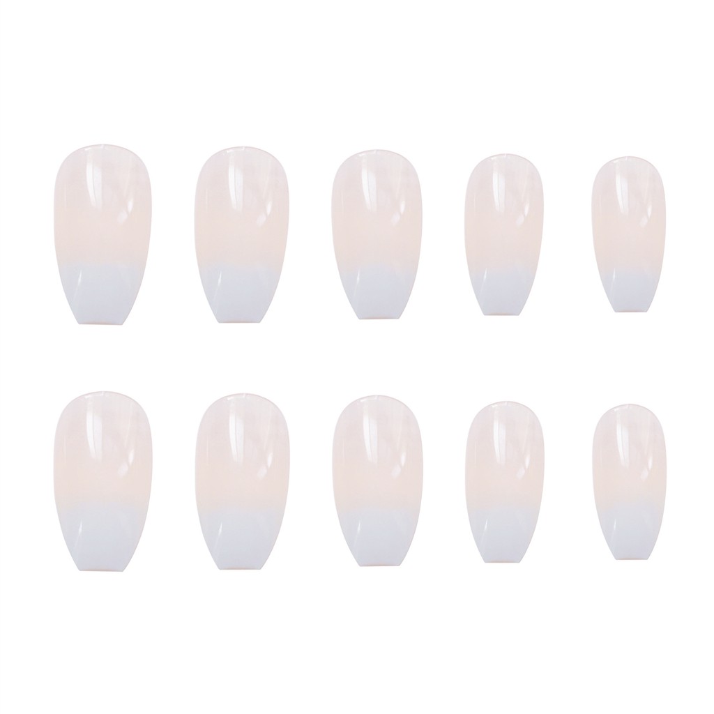 Bộ 24 móng tay giả Nail Nina trang trí nghệ thuật họa tiết màu Ballet trắng mã PD-233【Tặng kèm dụng cụ lắp】