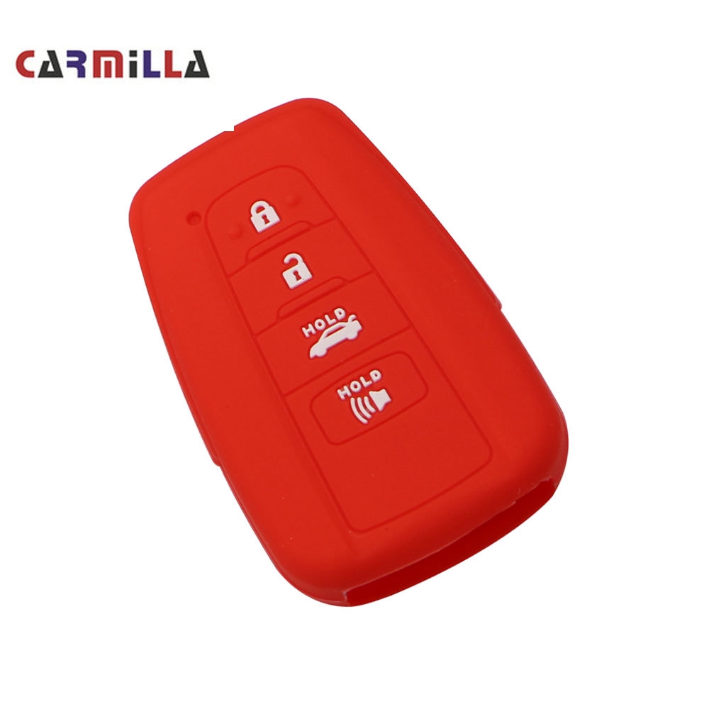 Vỏ Silicone Bảo Vệ Chìa Khóa Điều Khiển Từ Xa Cho Toyota Camry CHR Corolla RAV4 Avalon Land Cruiser Prado Prius 2017 2018 2019
