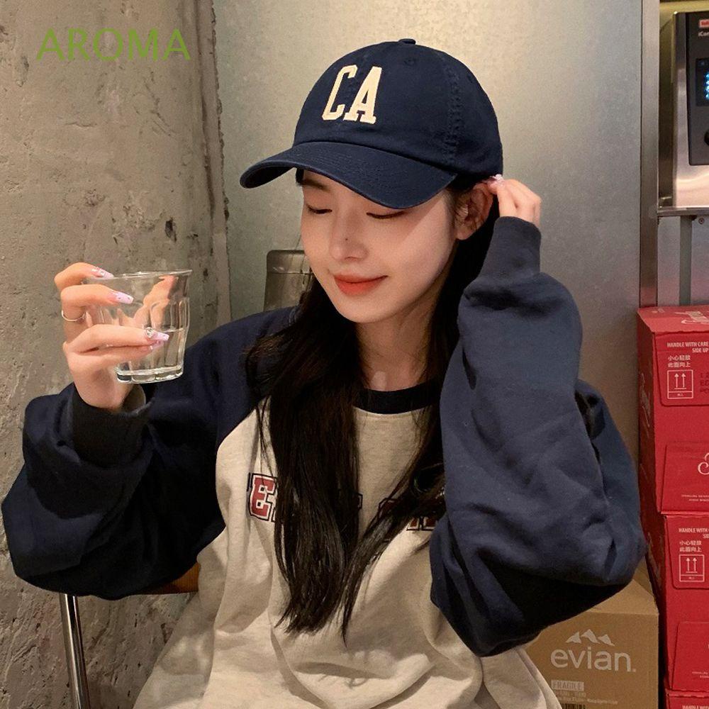 Mũ lưỡi trai thêu chữ AROMA phong cách cổ điển dành cho nam nữ