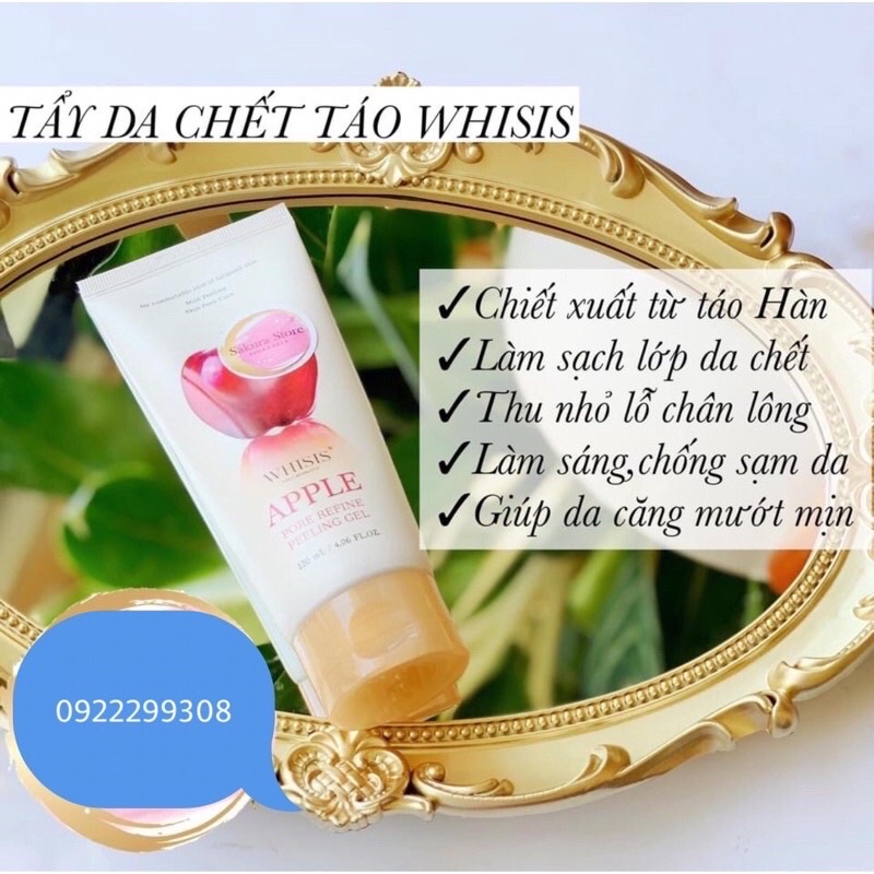 Tẩy da chết táo đỏ WHISIS Apple Pore Refine Peeling Gel  120ml