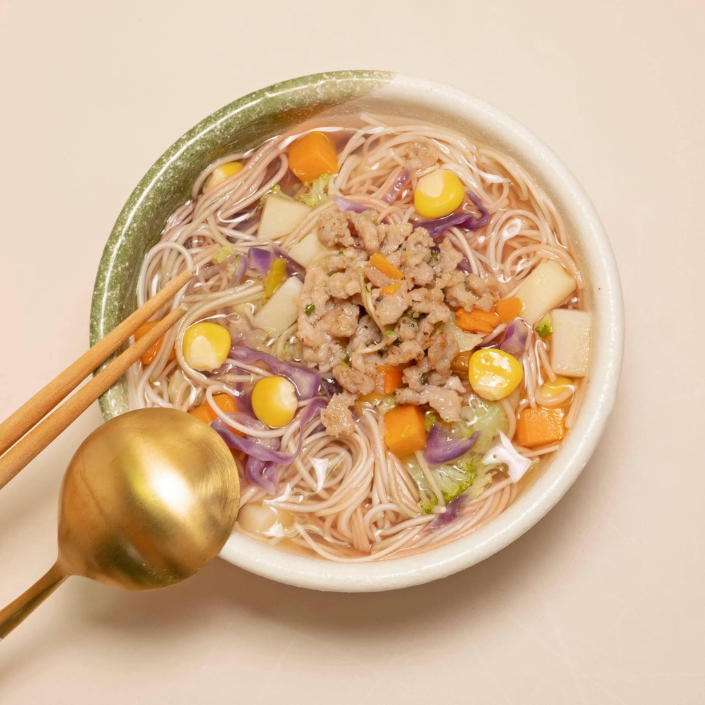 Mì ăn dặm rau củ hữu cơ organic Mennosato 300gr cho bé từ 7 tháng (gồm 10 vị rau củ quả) date 7/10/2023