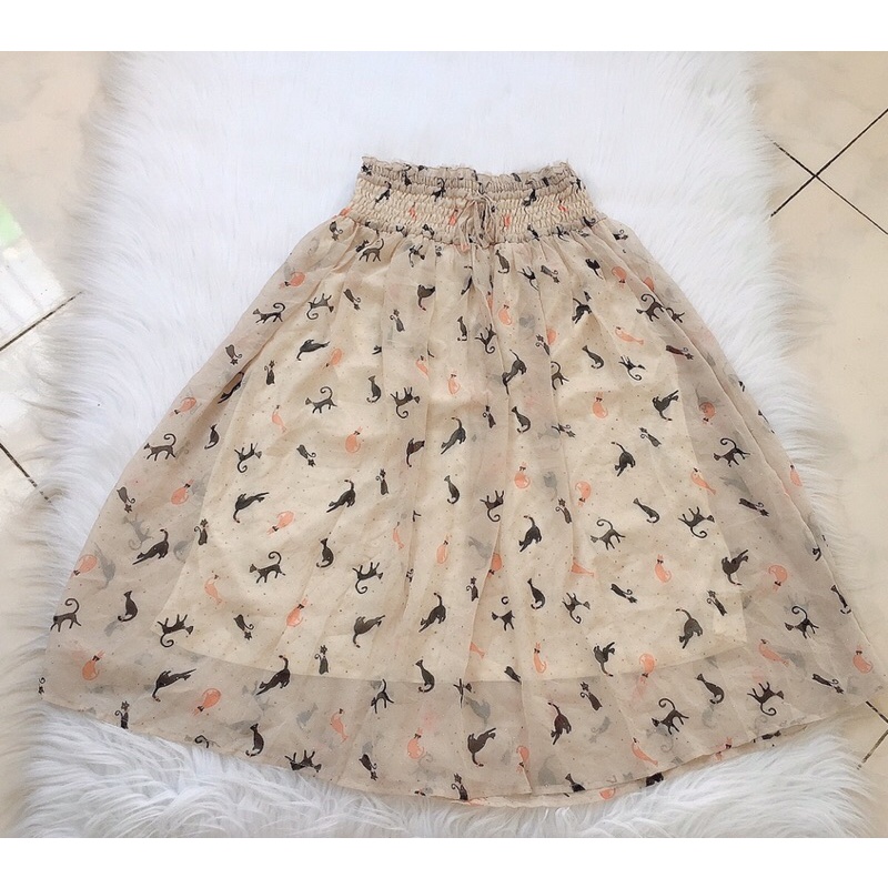 chân váy voan tơ mèo -size M/L- thanh lý