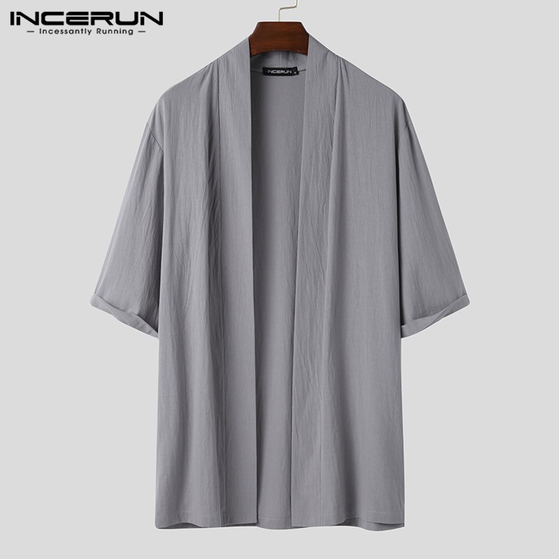 Áo Khoác Cardigan INCERUN Dáng Dài Thời Trang Cho Nam | BigBuy360 - bigbuy360.vn