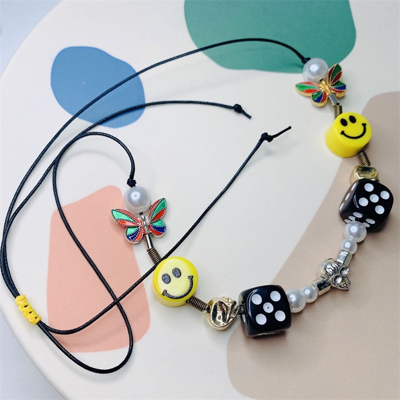 Vòng cổ Mặt Hình Đầu Lâu/ Cánh Bướm/ Ngọc Trai Kiểu rocky Wu Yifan Cá Tính