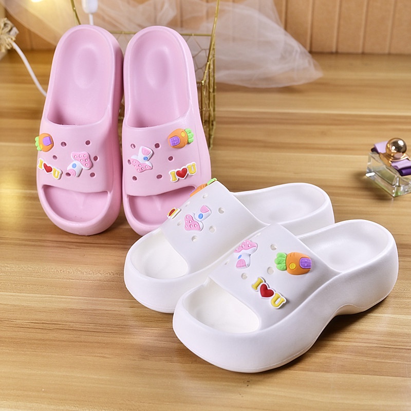 Dép Sandal Đế Xuồng Dày Dặn Họa Tiết Hoạt Hình Thời Trang Mùa Hè 202222 FT6079 Cho Nữ