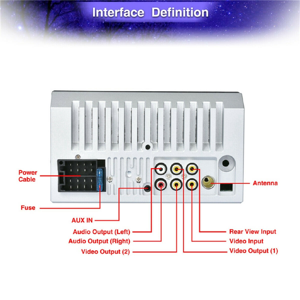 7018B 5th 7 '' Bluetooth 2Din Ô tô stereo Radio HD Màn hình điện dung Máy nghe nhạc MP5 có camera | BigBuy360 - bigbuy360.vn