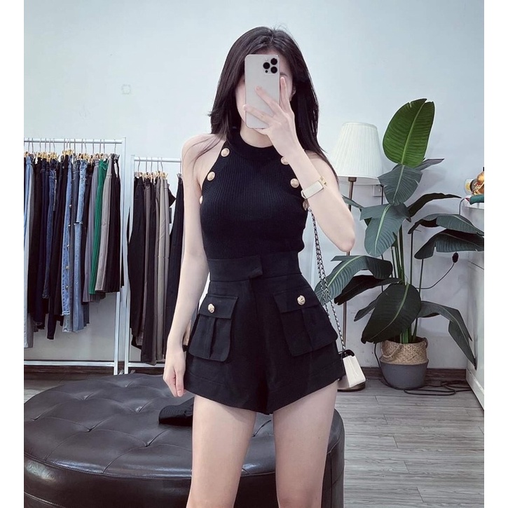 ÁO LEN CỔ YẾM CÚC MS11882