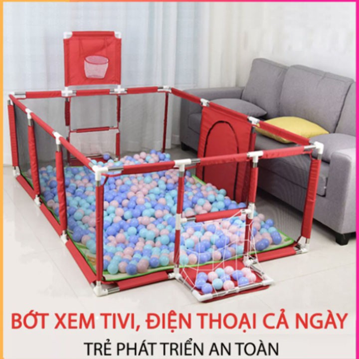 Quây Cũi Kiêm Nhà Bóng Cao Cấp Hình Chữ Nhật Cho Bé - Mẫu Mới Nhất