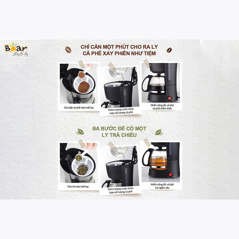 Máy pha coffee cà phê tại nhà Bear KFJ-403 [CMART.COM.VN]