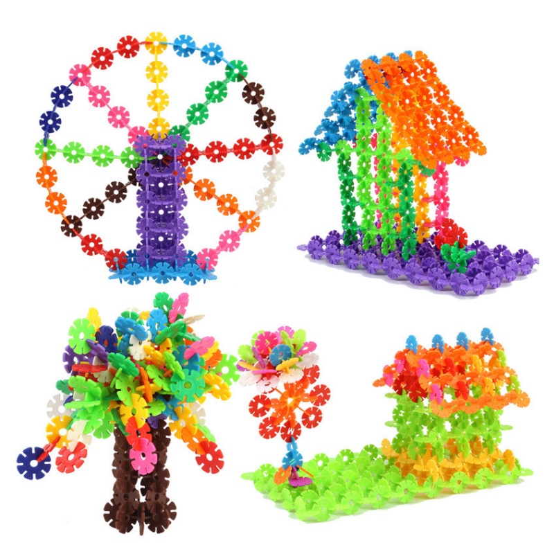 Bộ xếp hình phát triển trí tuệ cho trẻ 300 - 200 chi tiết, đồ chơi ghép hình cánh hoa chất lượng cho bé trai bé gái