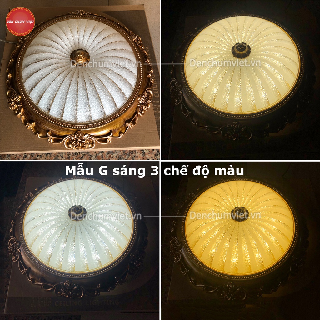 Đèn Mâm Led 35cm - 40cm Ốp Trần Ban Công, Phòng Ngủ, Toilet