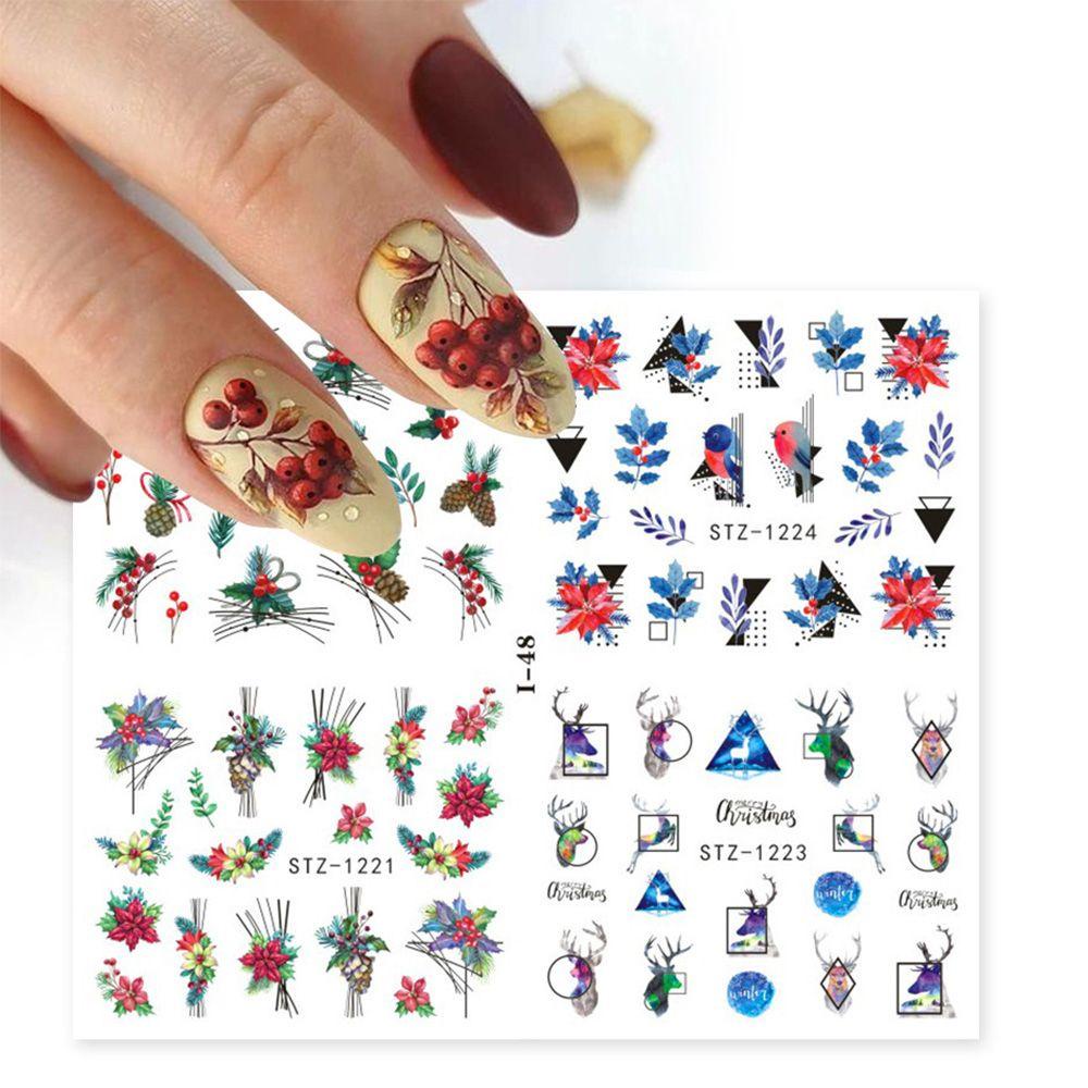 Miếng Dán Trang Trí Móng Tay Họa Tiết Chim Cánh Cụt 4 Trong 1