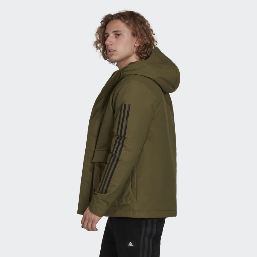 Áo Khoác Adidas UTILITAS 3-STRIPES HOODED JACKET + GT1688+Hàng Chính Hãng cho Nam