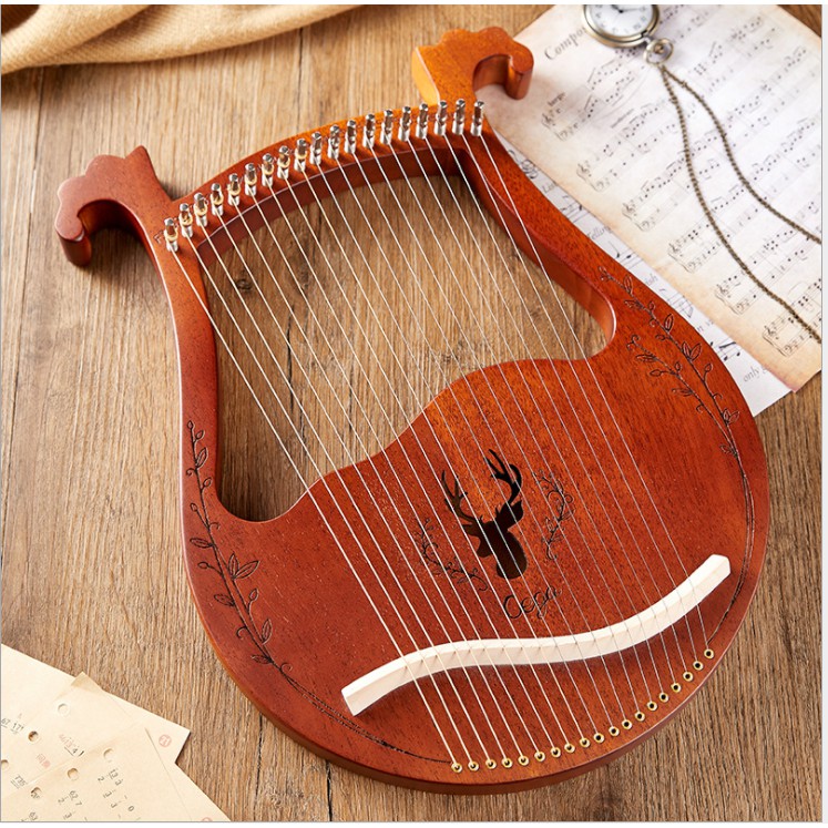 Đàn hạc 19 dây Tặng Kalimba (Đàn Harp 19 dây) Đàn Lyre Harp CEGA-M19 đánh được tất cả bài hát