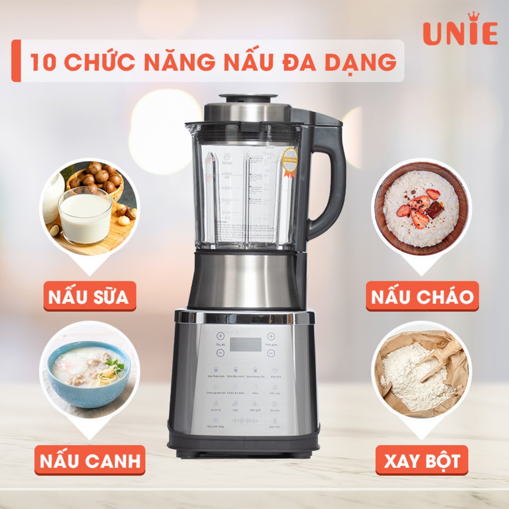 [HCM] Máy làm sữa hạt Unie V8S – Xay nấu sữa hạt siêu mịn thơm ngon bảo hành 24 tháng tại trung tâm của hãng.