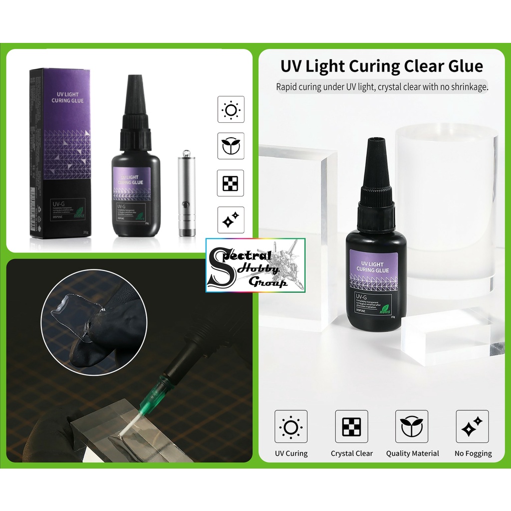 Dụng cụ DSPIAE keo trong UV khô nhanh / đèn LED UV UV-G Light Curing Clear Glue