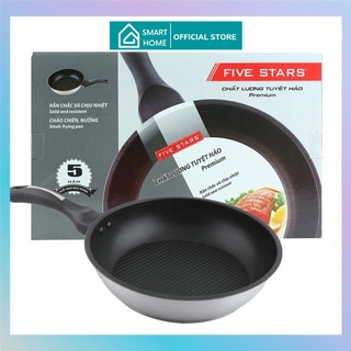 [HÀNG CHÍNH HÃNG]Chảo chống dính Five Star đun từ và các loại bếp - BH 5 năm chính hãng - đủ sz từ 16-32