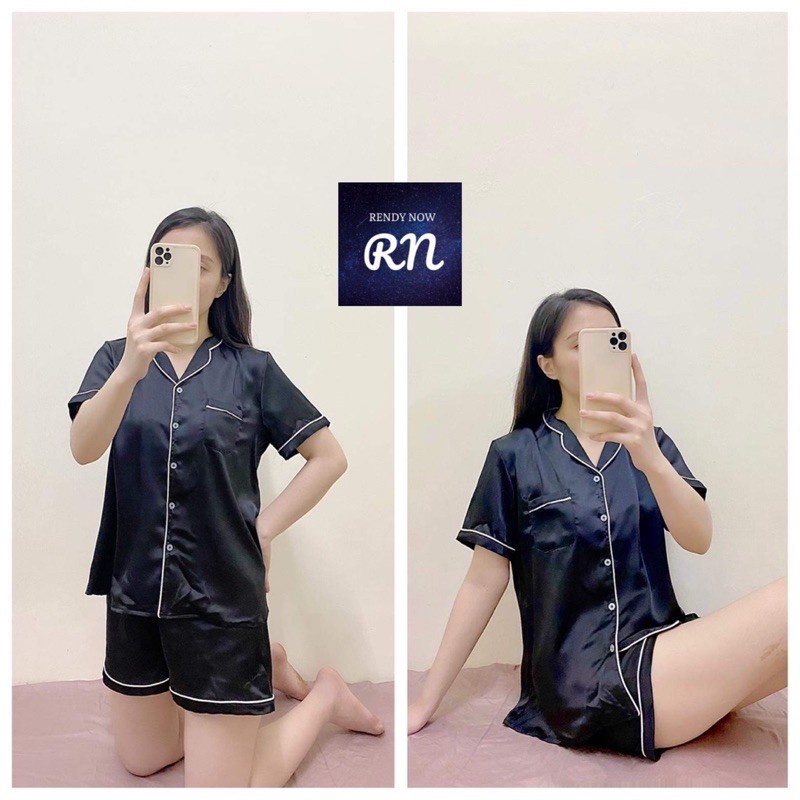 [Ảnh thật và chụp ảnh chất vải thật] Pyjama lụa satin dáng basic dành cho nữ, đủ 5 màu đủ size M L XL. Bán lẻ, sỉ sll 🌞