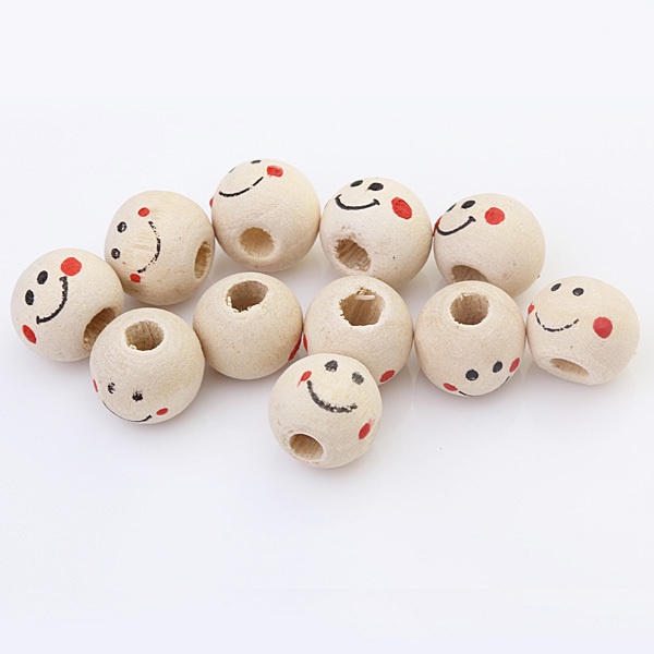 Set 40 Hạt Gỗ Tròn 10mm Làm Trang Sức Thủ Công