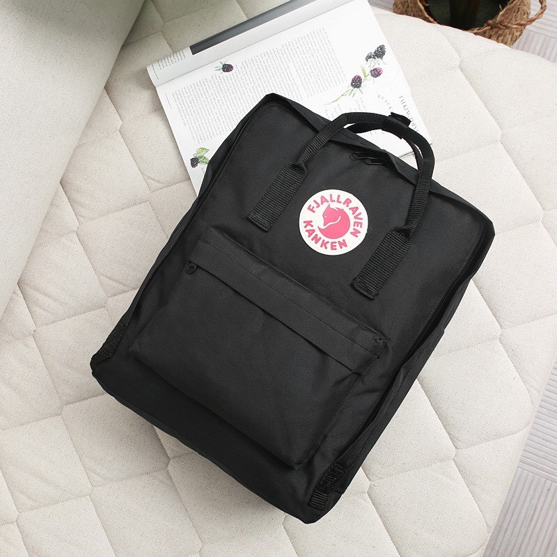 Balo Chống Nước đi học thời trang Kanke, cặp sách học sinh mang đi học , đi chơi, đựng vừa Laptop  (  Màu Full Đen)