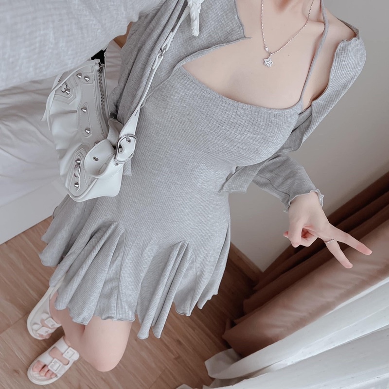 Siêu hot set đầm kèm áo đang hót SE2