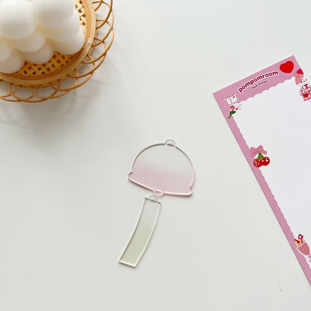 Chuông Gió Bằng Acrylic Trong Suốt Màu Gradient Độc Đáo DIY Dùng Trang Trí Móc Khóa / Thẻ Cuckoo