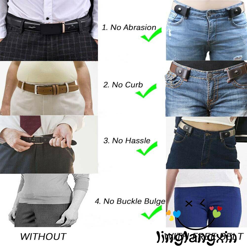 LLX-Dây thắt lưng không khóa co giãn tiện lợi cho nam nữ