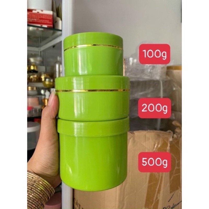 Hủ 150gr-250gr-500gr (màu xanh bơ)