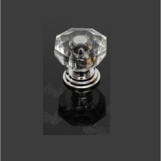 Tay nắm cửa, tay cầm cửa, núm mica, có vít,18mm, trang trí hộp mỹ phẩm