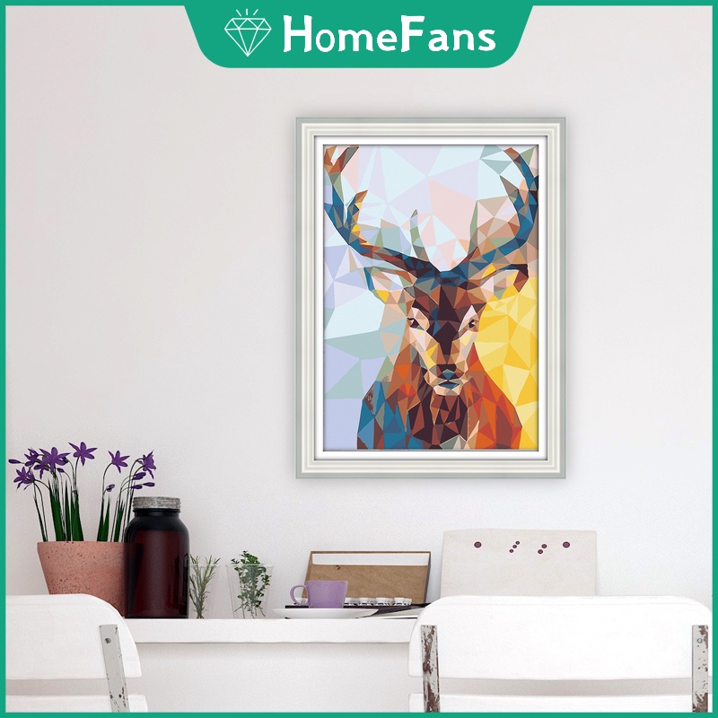 Bộ tranh đính đá 5D tự làm hình hươu 30x40