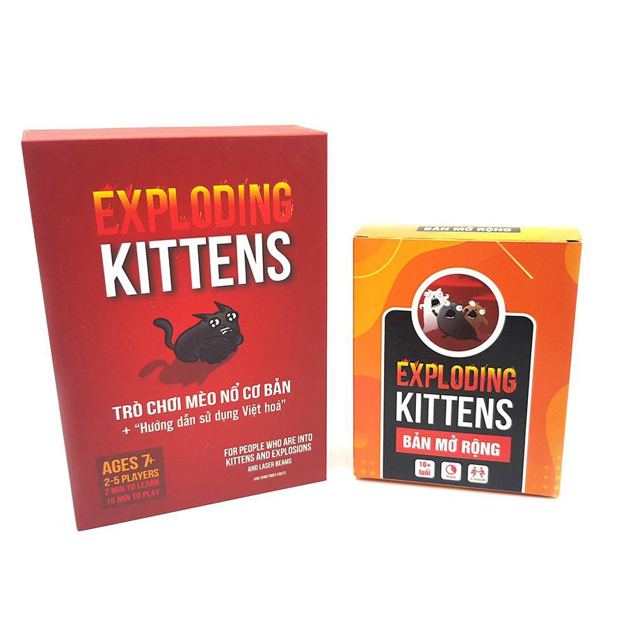 Jabi Toys - Combo mèo nổ Exploding Kittens mèo đỏ đen + 5 bản mở rộng mới nhất ( news 2020)