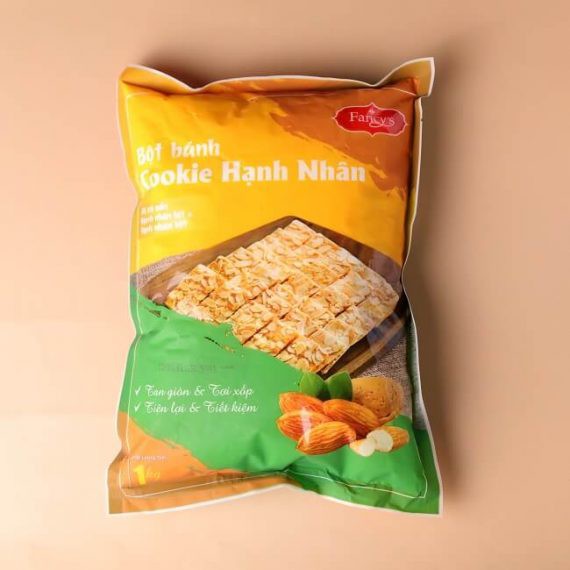 Bột trộn sẵn bánh Cookie Hạnh Nhân Fancy's gói 1kg tặng kèm theo túi hạnh nhân lát