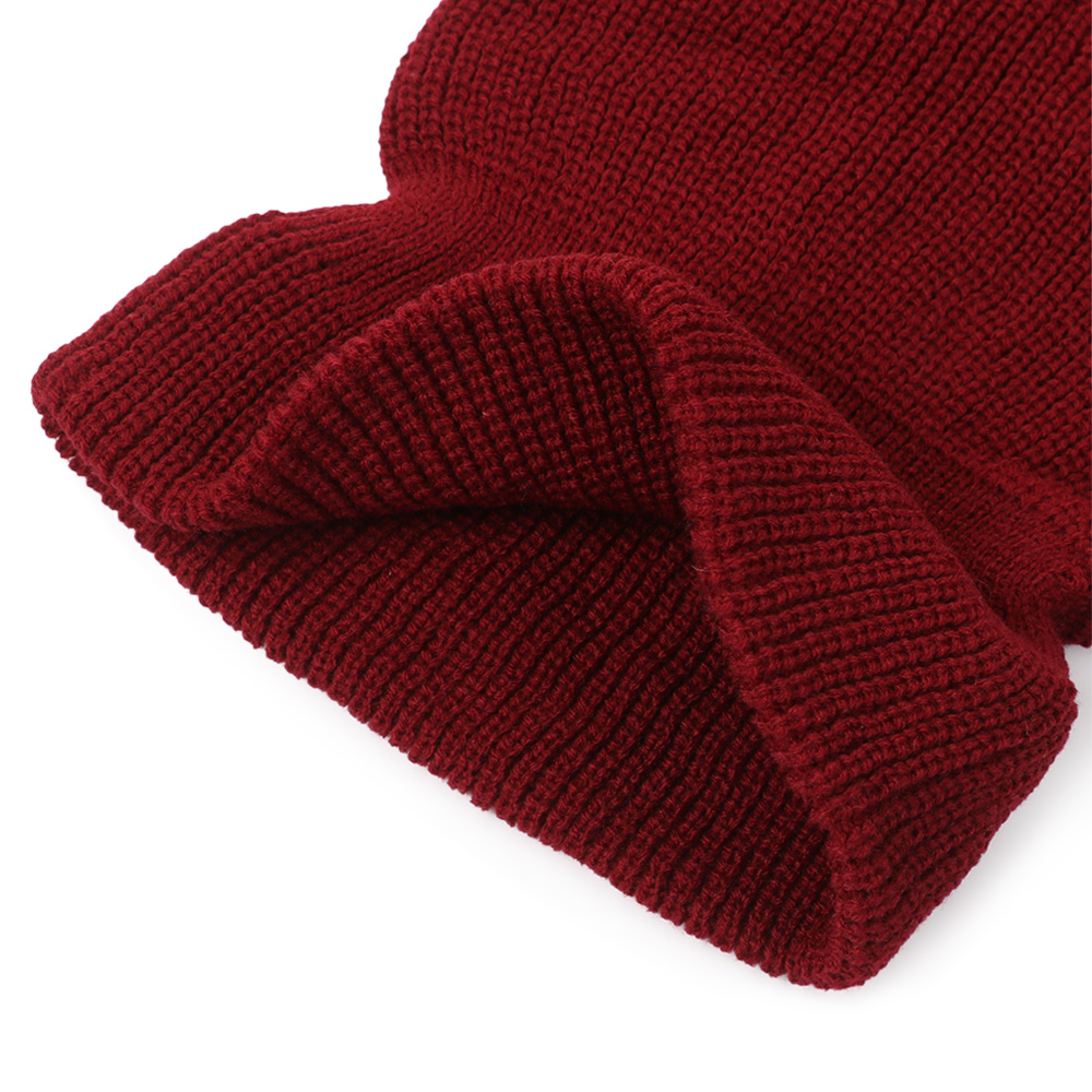 Mũ Trùm Đầu Dệt Kim Mềm Mại Giữ Ấm Mùa Đông Thời Trang Cho Nam Nữ Màu Đen/Đen/Xanh Da Trời