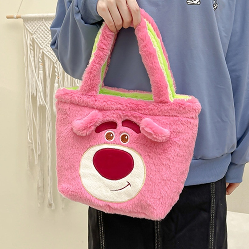 Túi Mua Sắm Cỡ Lớn In Họa Tiết Gấu Dễ Thương Thời Trang Thu Đông Cho Nữ