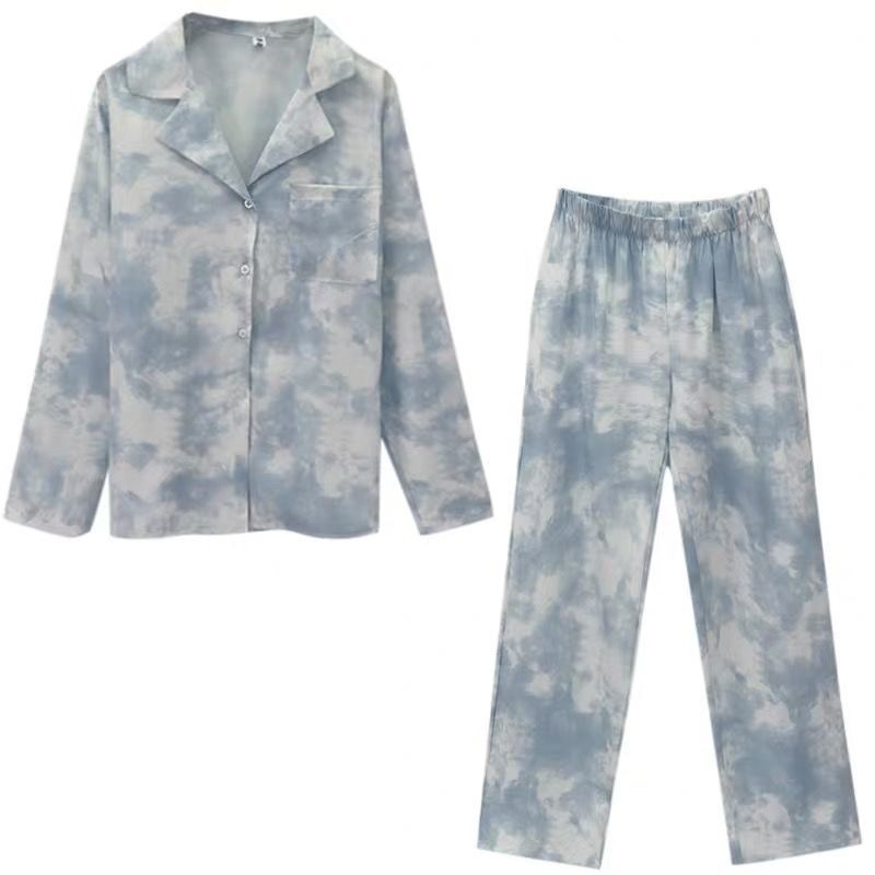 【COD】Tie Dye Pyjamas Homewear Nightwear Plus Size Pyjama Bộ Dài Tay Đồ Ngủ | BigBuy360 - bigbuy360.vn