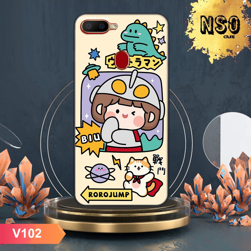 HÀNG NEW  Ốp Oppo A5S - Oppo A7 - Oppo F9 - Oppo A12 In Hình Roro Jump Siêu Cute
