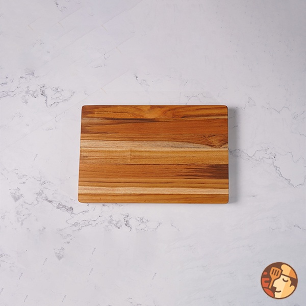 Thớt gỗ Teak Chef Studio cao cấp hình chữ nhật trơn, dùng cho cắt thái, trang trí và băm chặt nhẹ