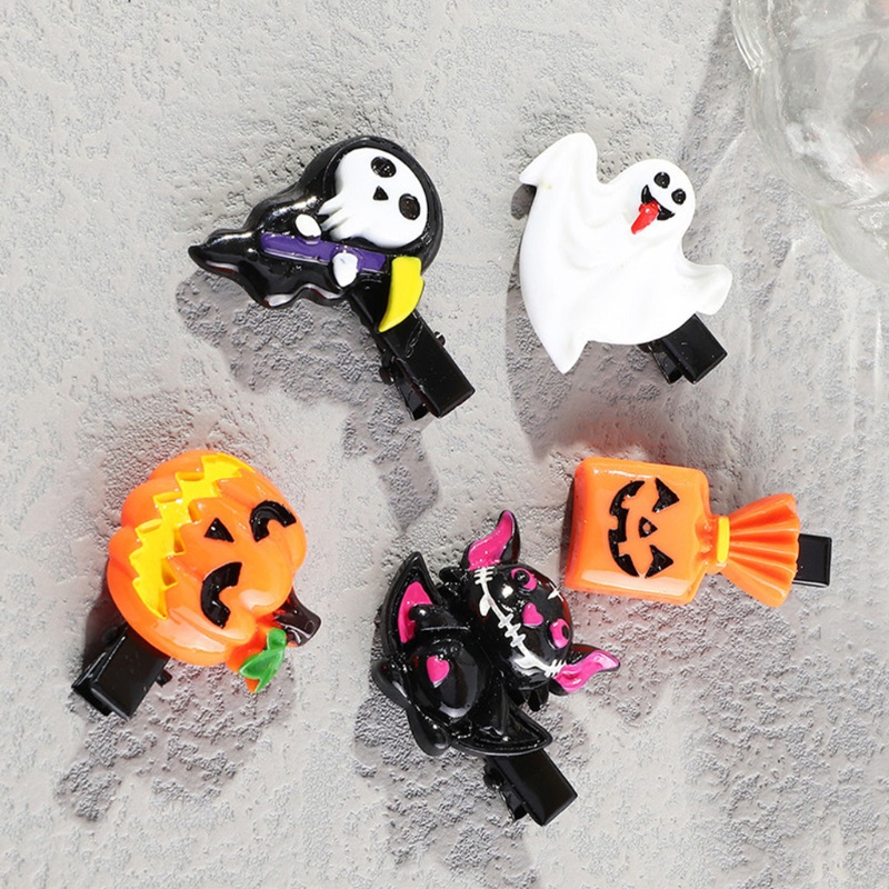 Kẹp Tóc Đính Nơ Phong Cách Halloween Cho Bé Gái