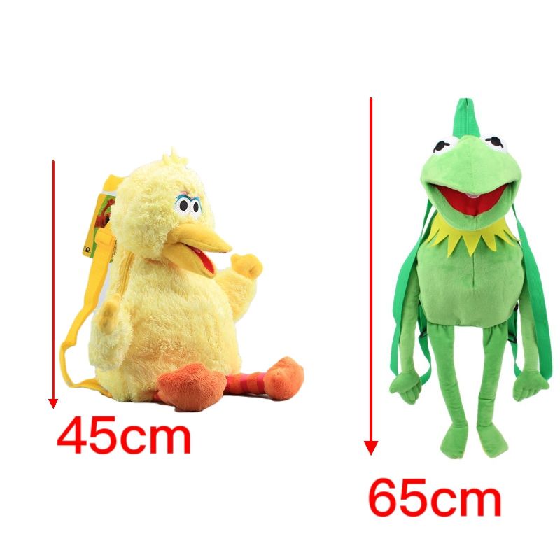 Unisex 65cm Sesame Street Plush Backpack Elmo Cookie Monster Big Bird Doll Toy School Bags Kids Babys Adult Birthday Xmas Gifts