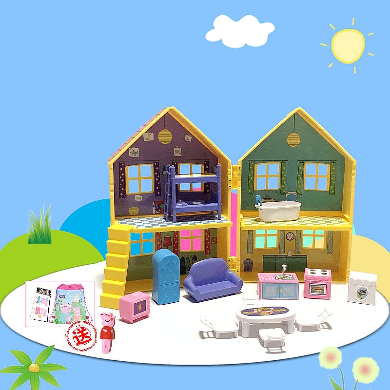 Mô hình nhà búp bê heo Peppa Pig DIY sang trọng làm quà tặng sinh nhật cho bé trai và bé gái