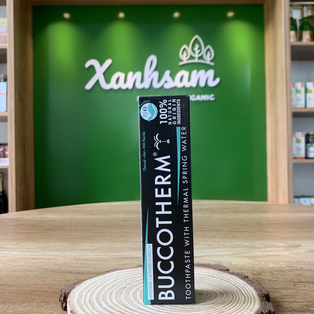 Kem Đánh Răng Hữu Cơ Buccotherm Cho BÉ và NGƯỜI LỚN, THAN HOẠT TÍNH,.. 75ml - XanhSam Organic