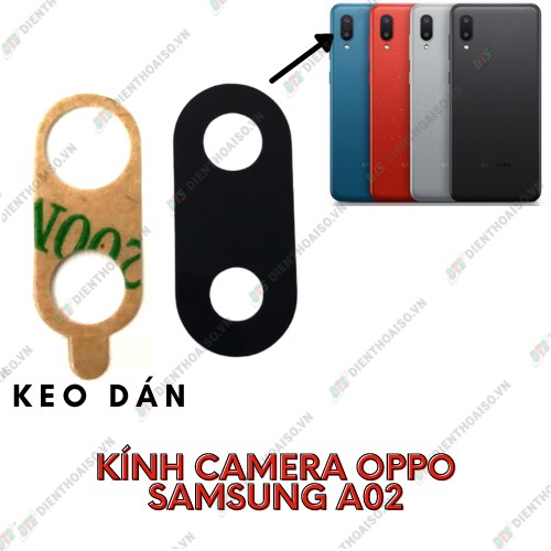 Kính camera samsung a02 kèm keo dán